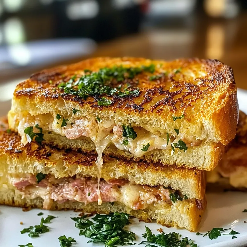Crispy Bold & Buttery Cuban Garlic Bread Sandwiches