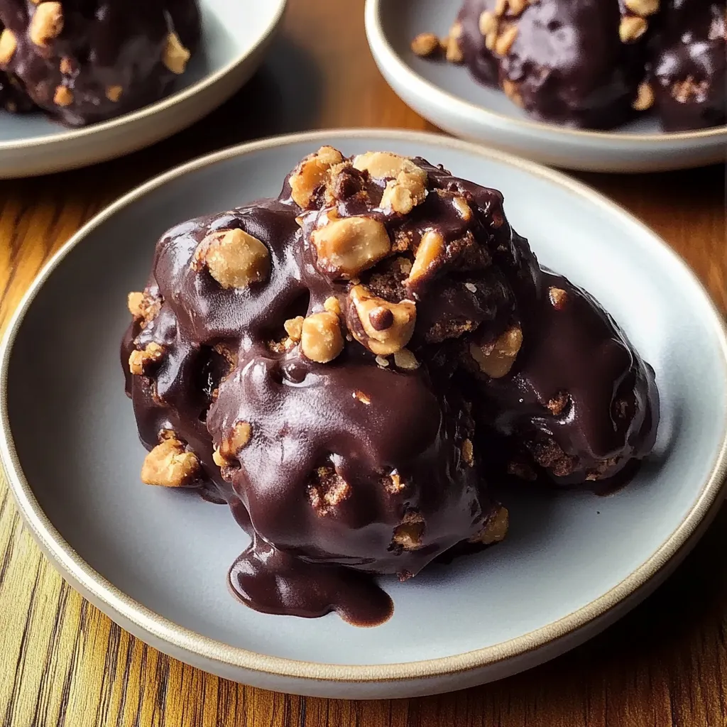 Crunchy Dark Chocolate Peanut Clusters Rich