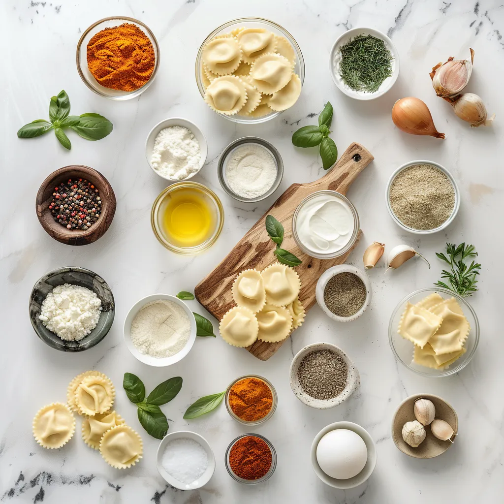 Dreamy Creamy Tuscan Ravioli Irresistible ingredients