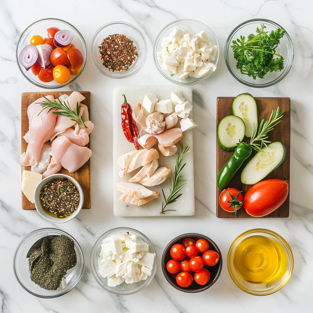 Effortless Healthy Greek Chicken Bowls: A Golden Feast ingredients