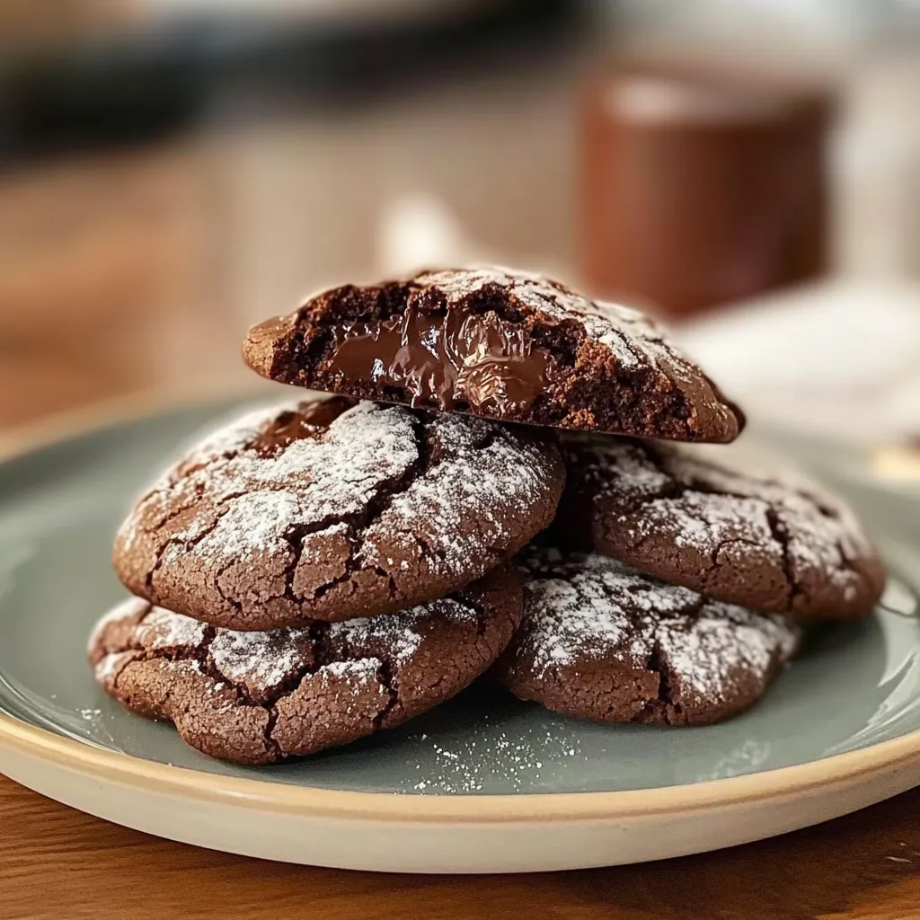 Effortless Triple Chocolate Crinkle Cookies Golden