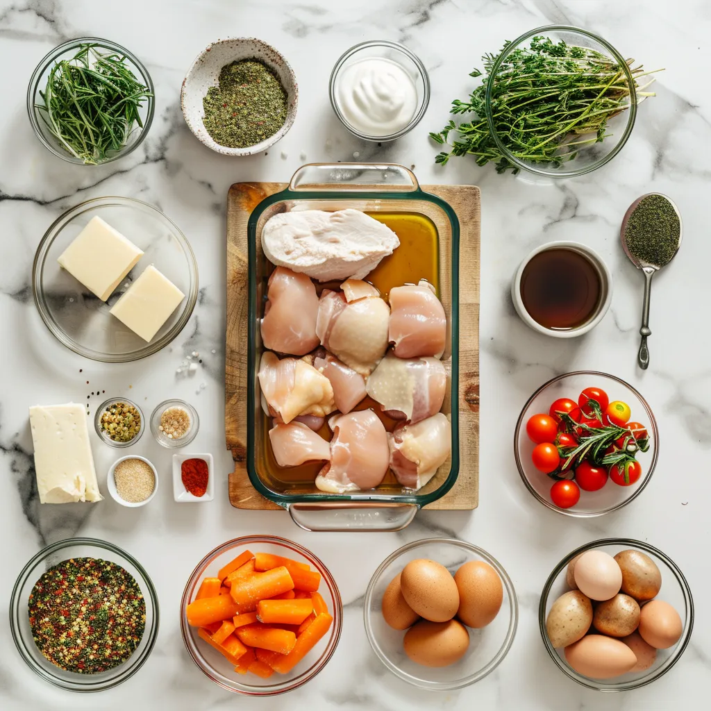 Exquisite Baked Marry Me Chicken Casserole ingredients