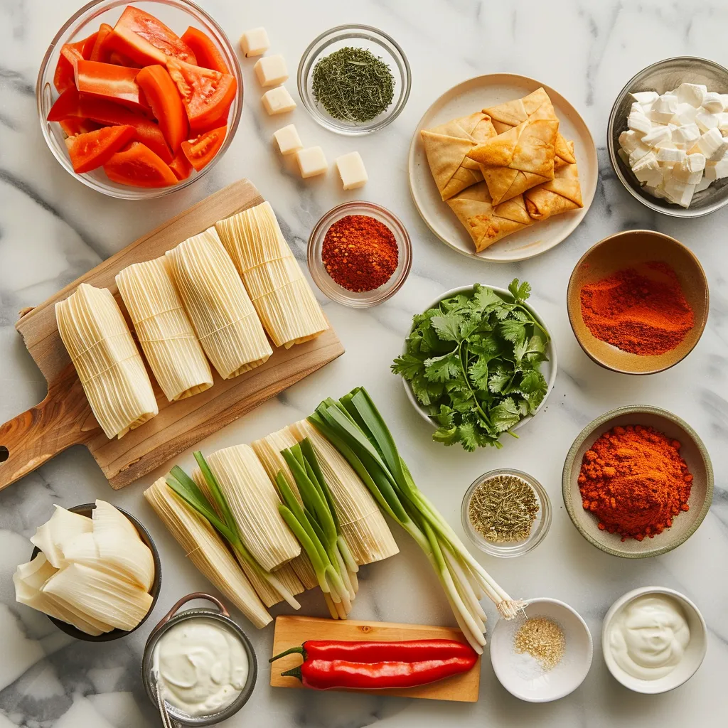 Exquisite Red Pork Tamales (Tamales Rojos) ingredients