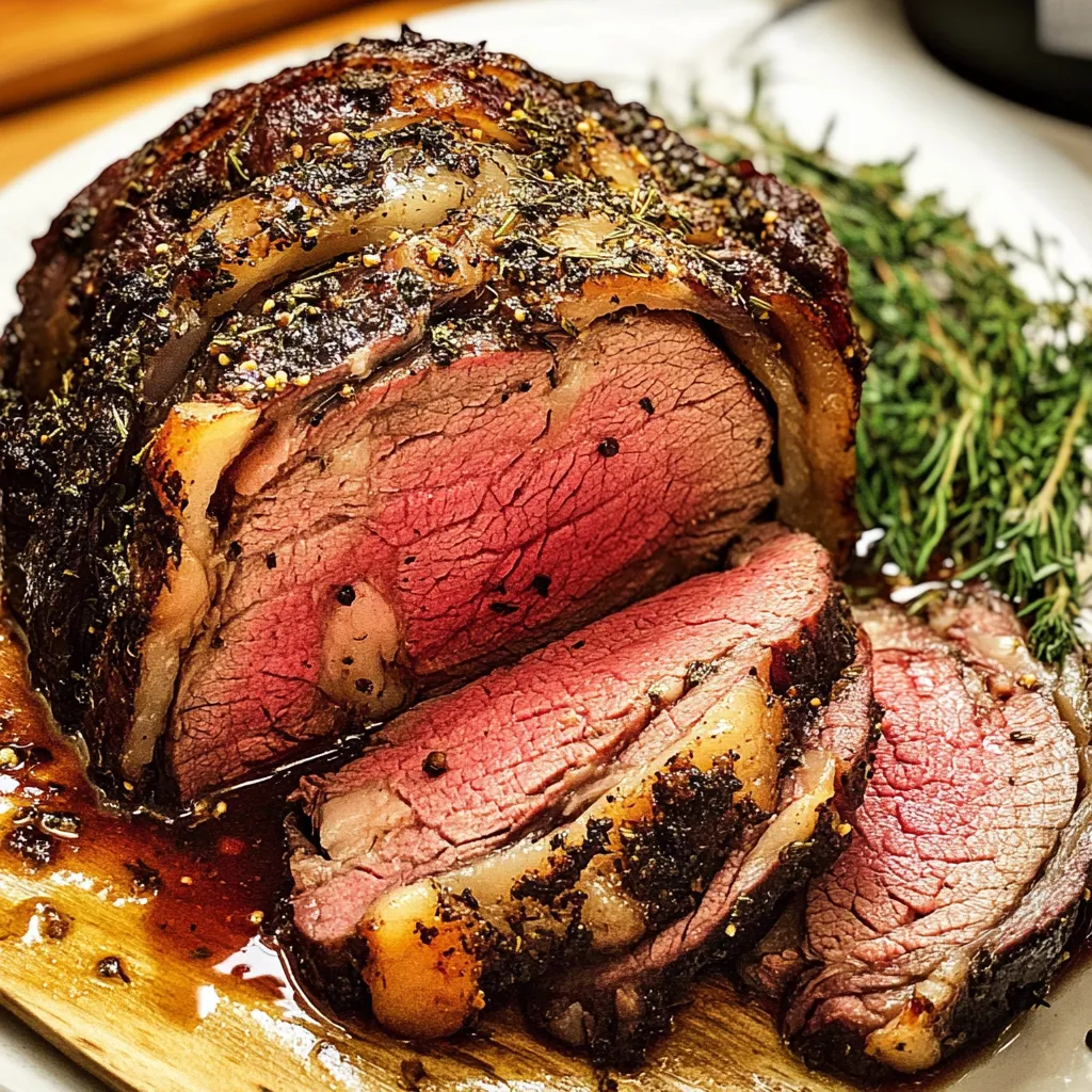 Garlic Herb Prime Rib with Au Jus Savory