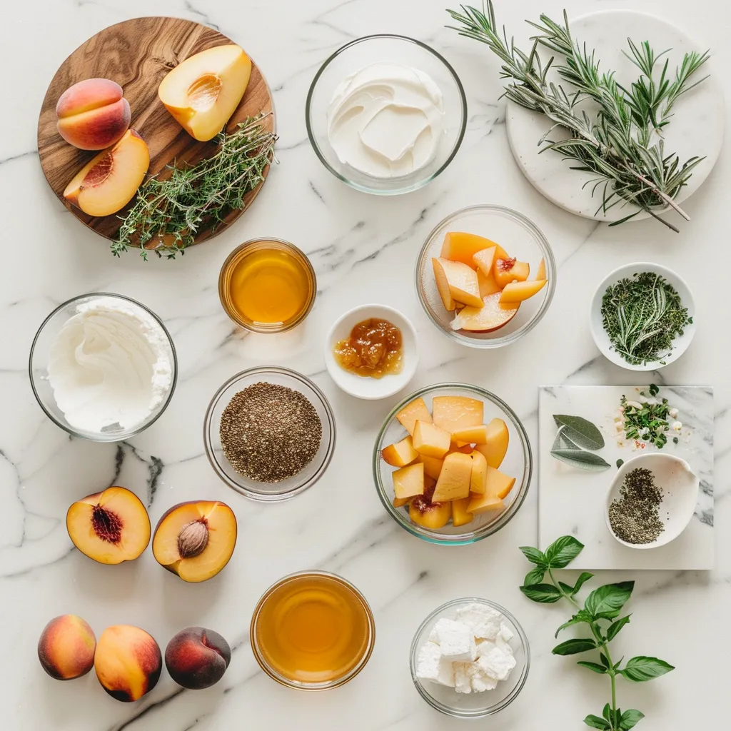 Golden Bourbon Peach Upside Down Cake ingredients