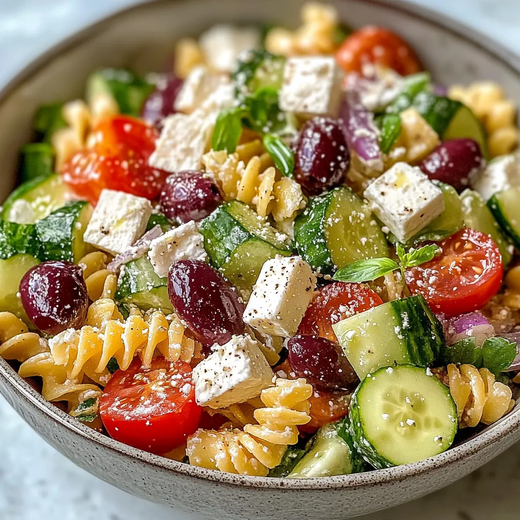 High Protein Greek Pasta Salad for a Delightful Boost