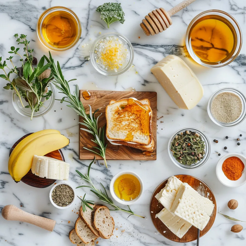 Honey Banana Grilled Cheese Sandwich Crispy ingredients