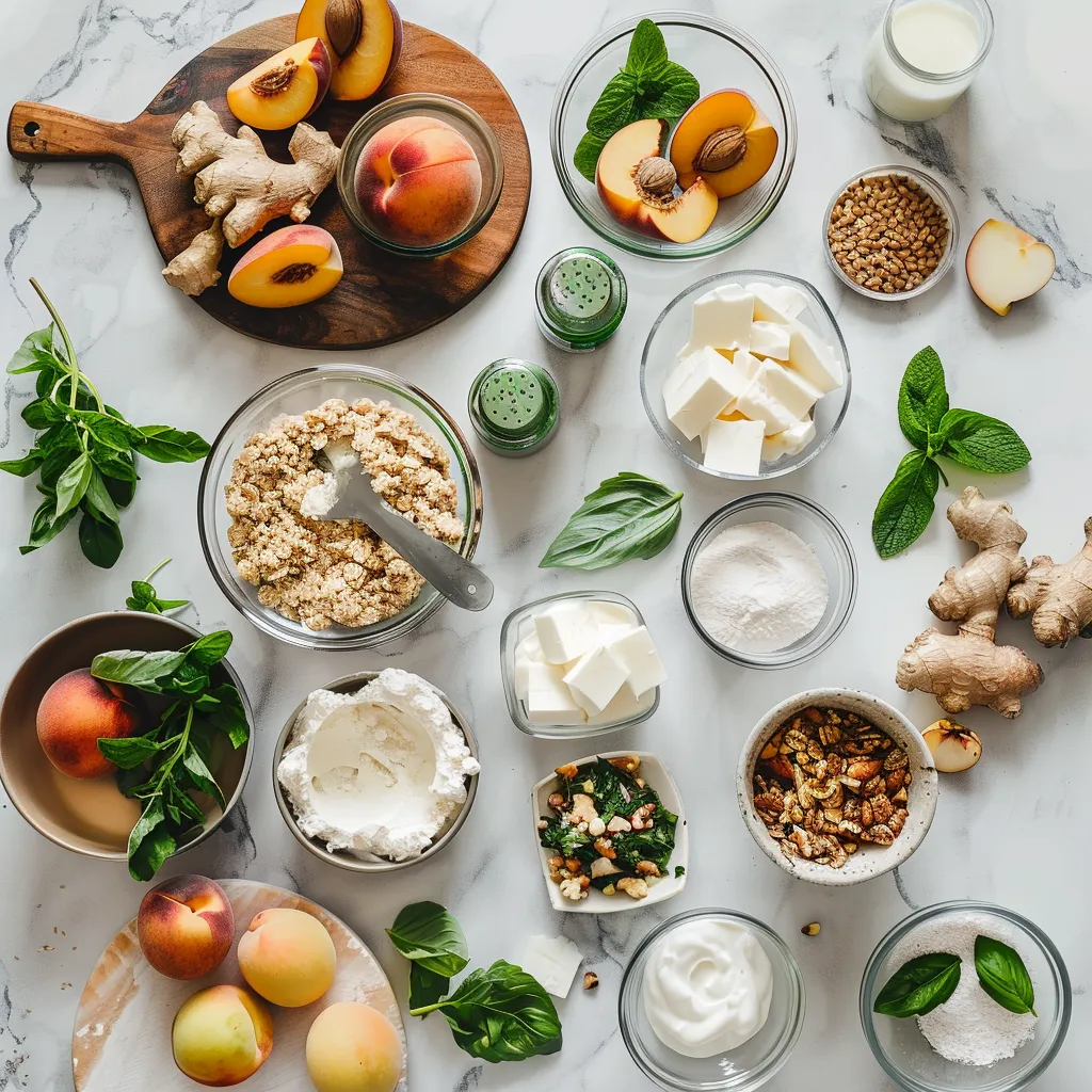 Irresistible Ginger Peach Crisp ingredients