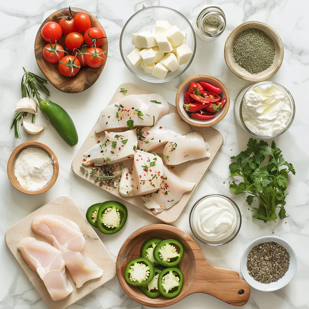 Juicy Creamy Jalapeno Popper Chicken Recipe ingredients
