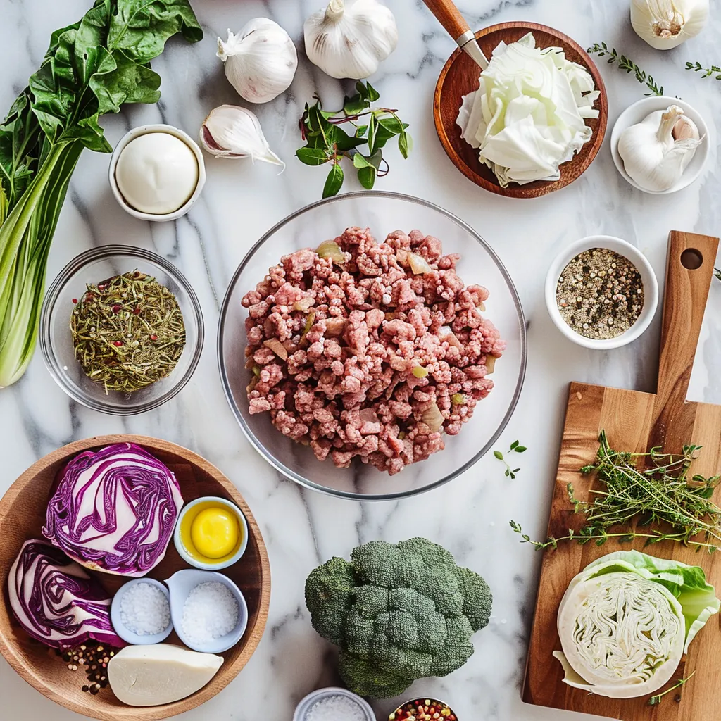 Juicy Ground Beef and Cabbage Skillet ingredients