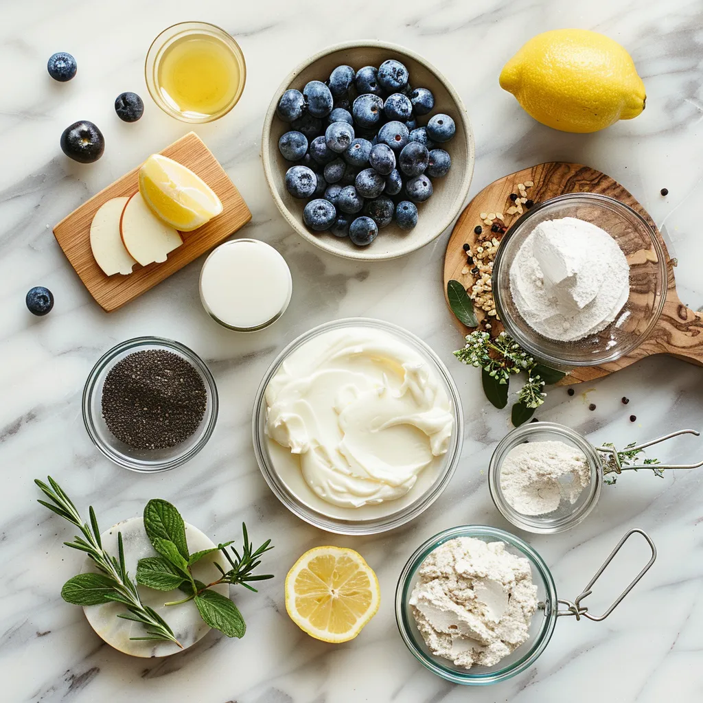 Lemon Blueberry Pound Cake Juicy ingredients