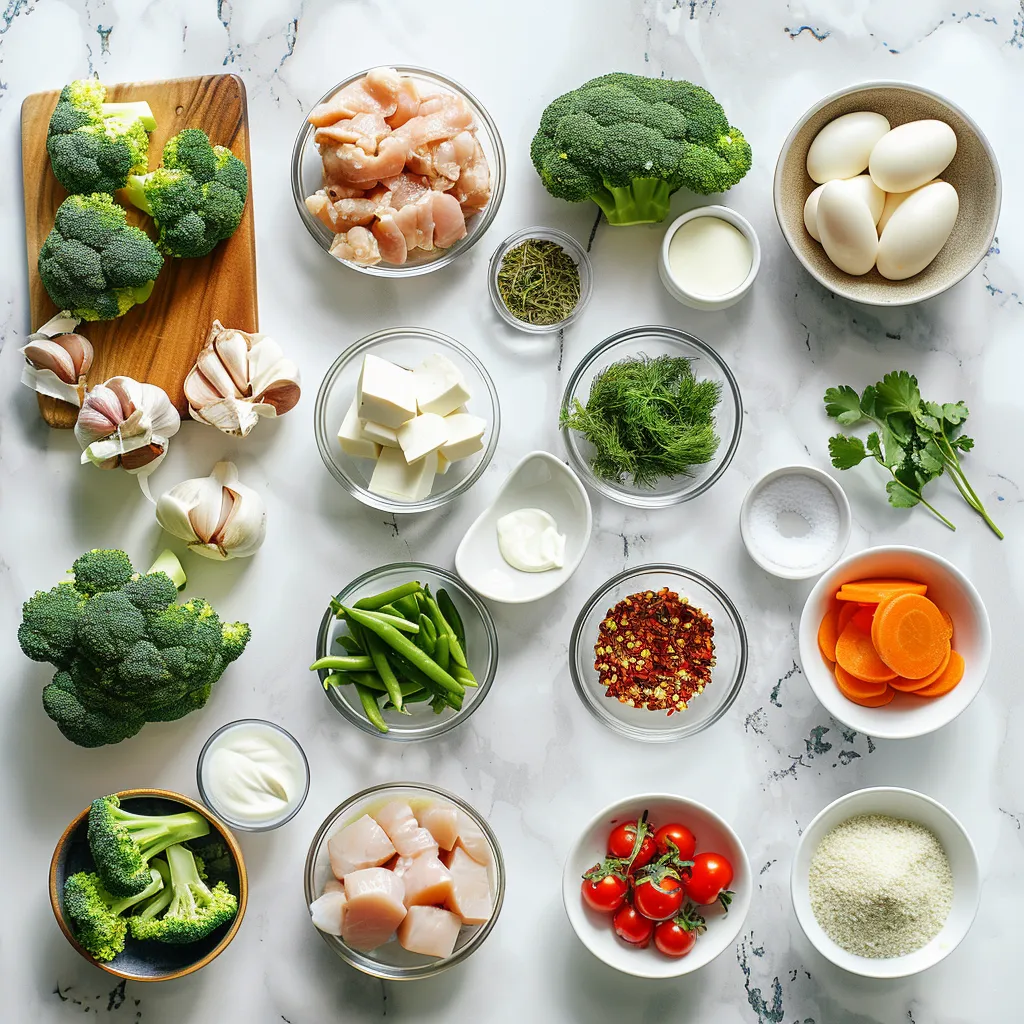 Mouthwatering Healthy Low Calorie Chicken and Broccoli Stir Fry ingredients