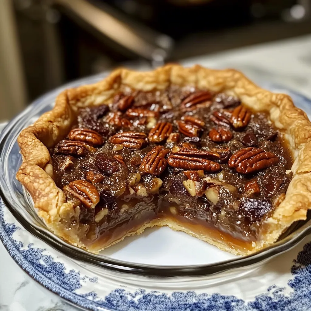 Rich Chocolate Pecan Pie with Molasses