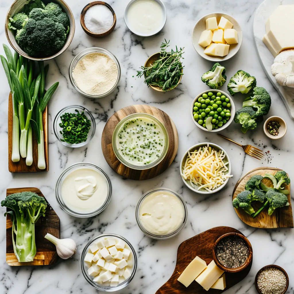 Rich Creamy Broccoli Cheddar Soup | High Protein Delight ingredients