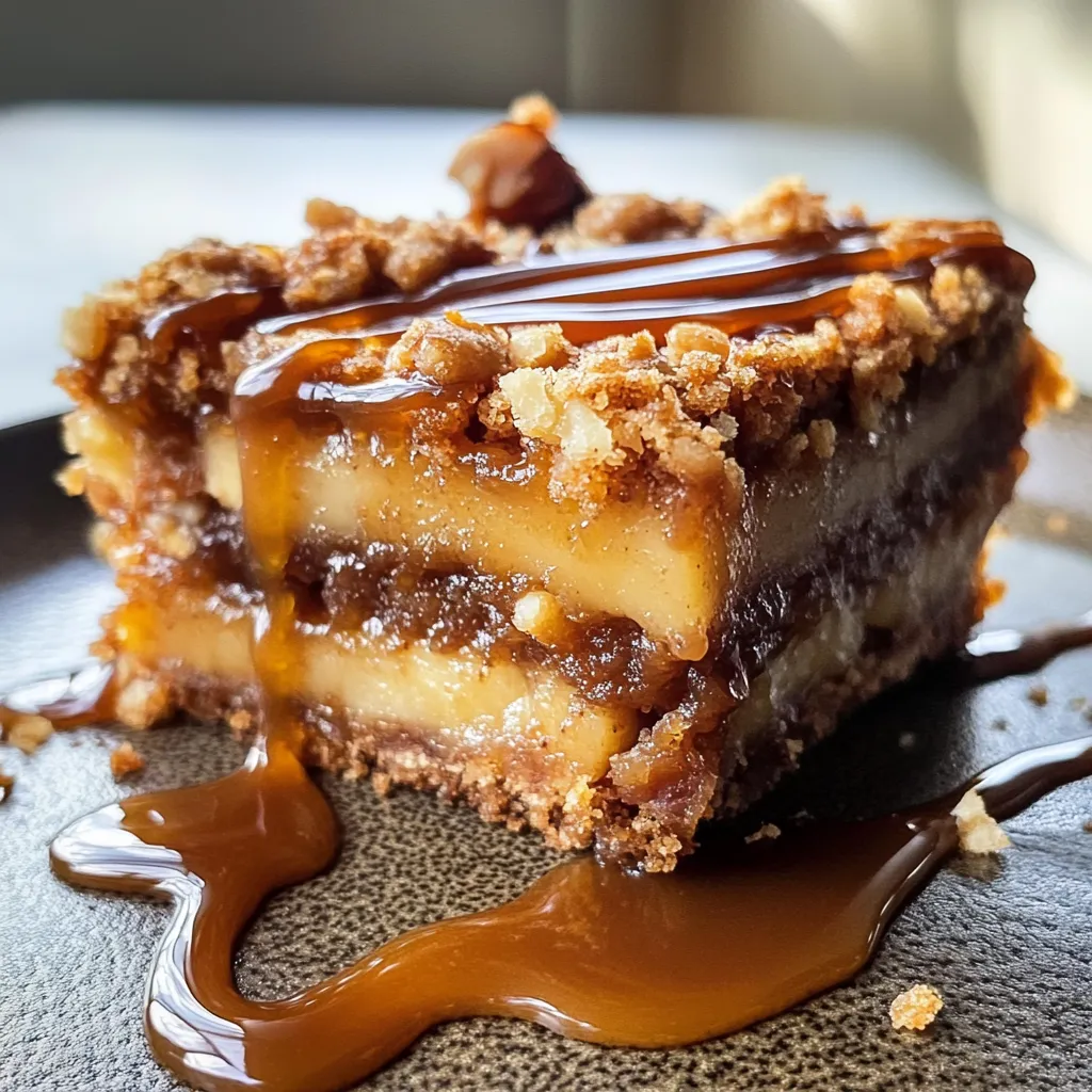 Salted Caramel Apple Crumble Bars Fall Treat Tempting