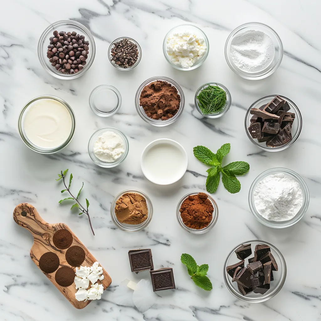 Scrumptious Mint Chocolate Mousse Cake ingredients