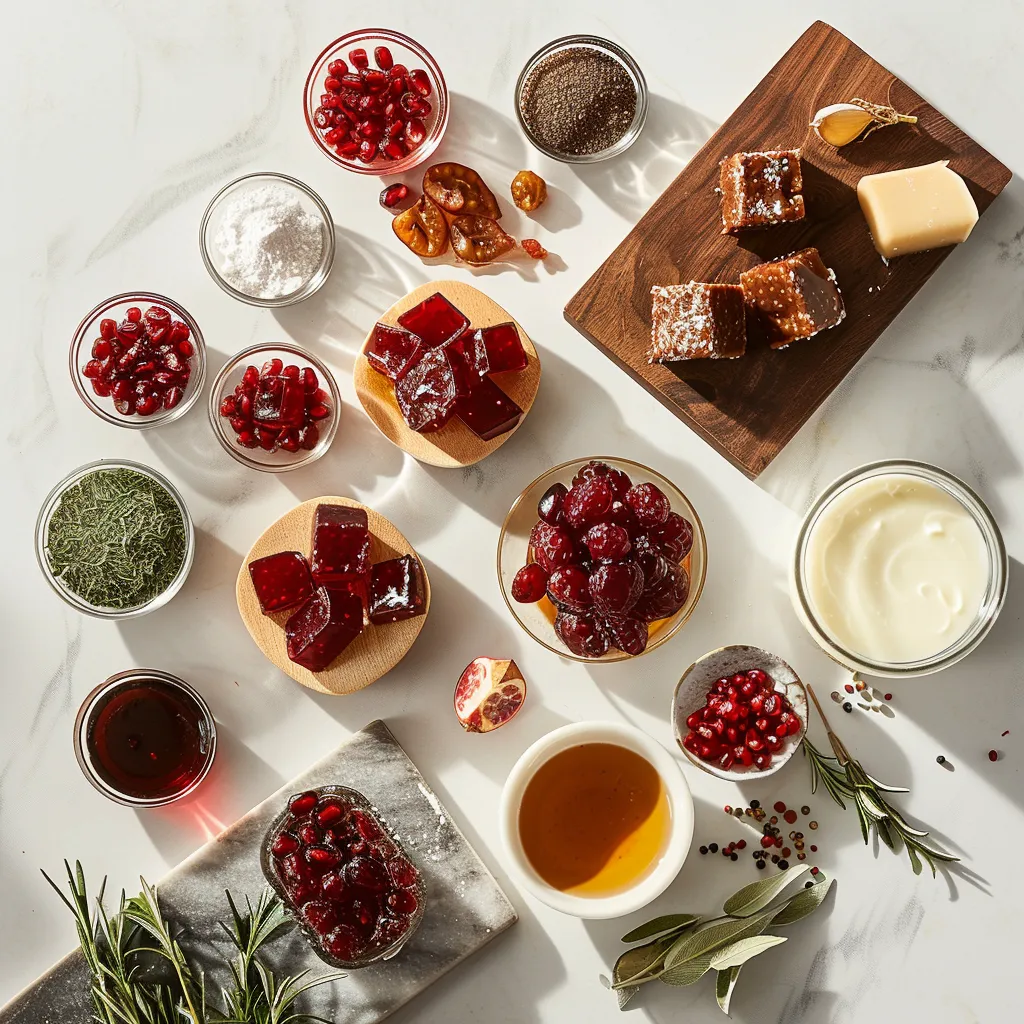 Scrumptious Sweet Cranberry Pomegranate Caramels ingredients