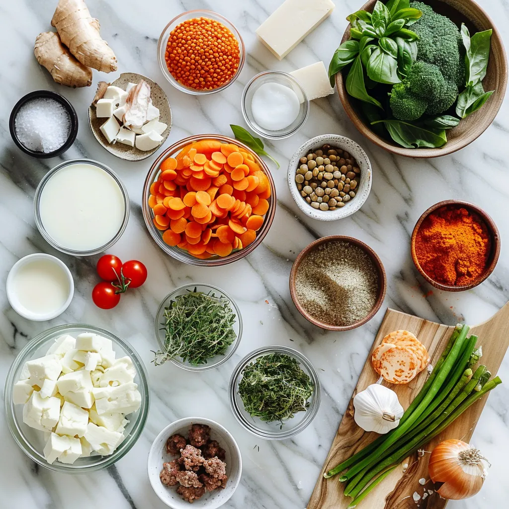 Slow Cooker Sausage Lentil Soup Irresistible ingredients