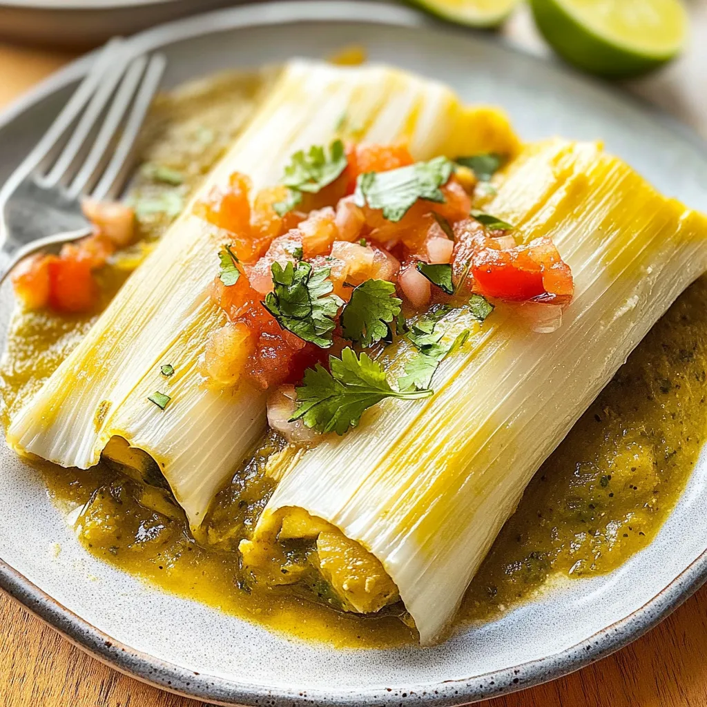 Yummy Green Chicken Tamales (Tamales Verdes)