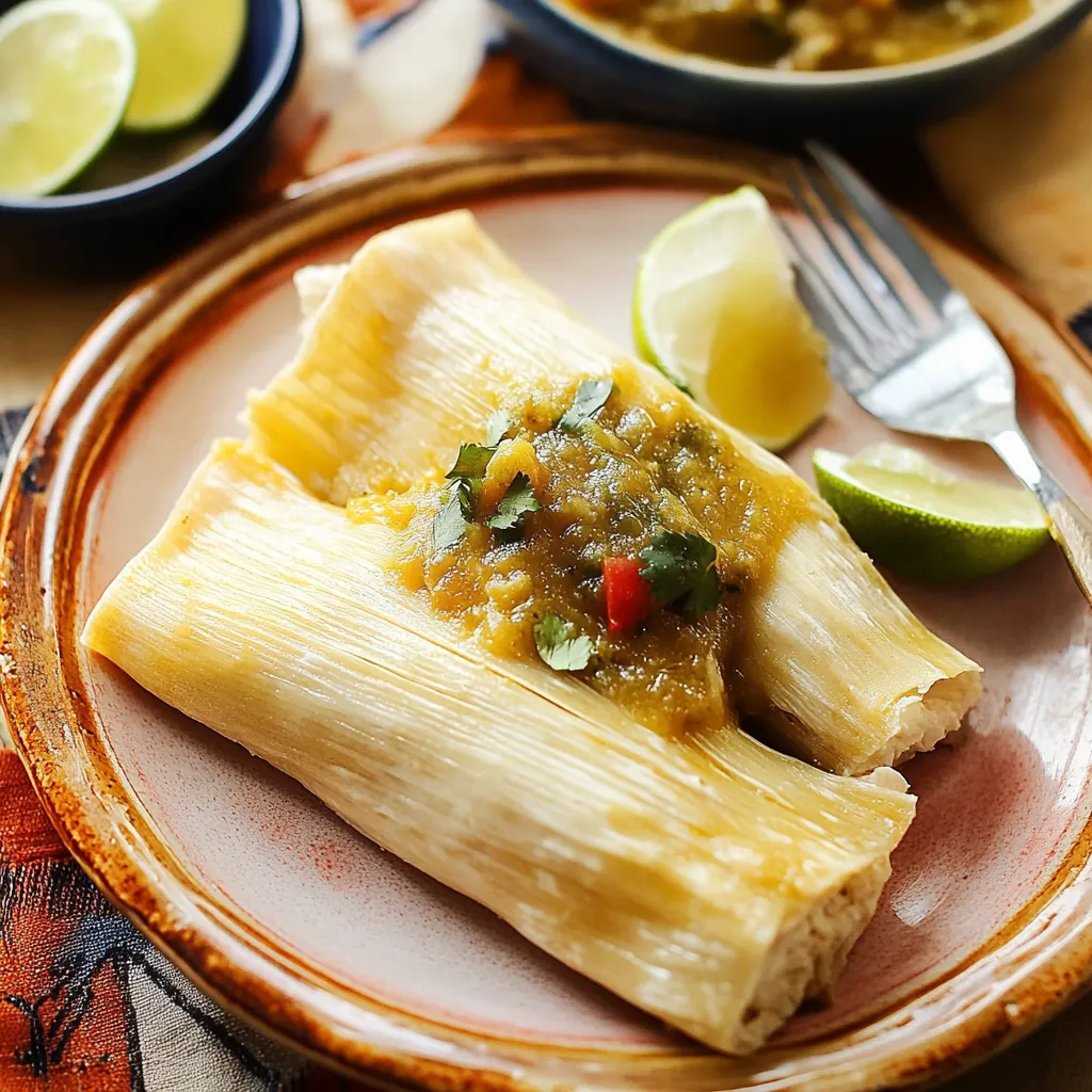 Yummy Green Chicken Tamales (Tamales Verdes)