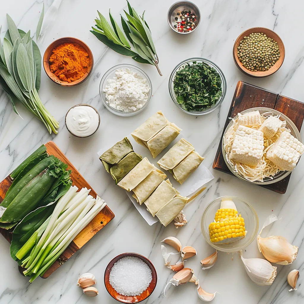 Yummy Green Chicken Tamales (Tamales Verdes) ingredients