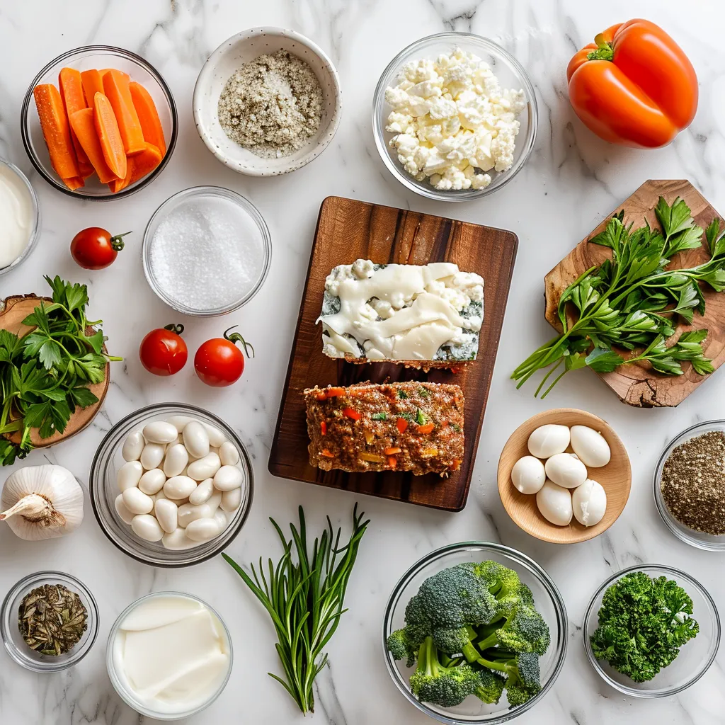 Zesty Irresistibly Cheesy Stuffed Italian Meatloaf for Cozy Nights ingredients