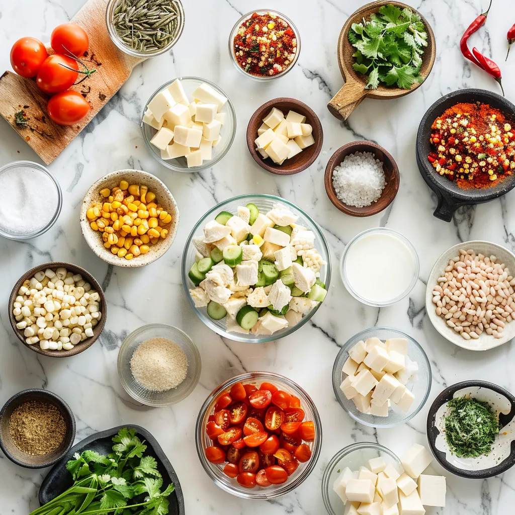 Zesty Mexican Street Corn Chicken Salad ingredients