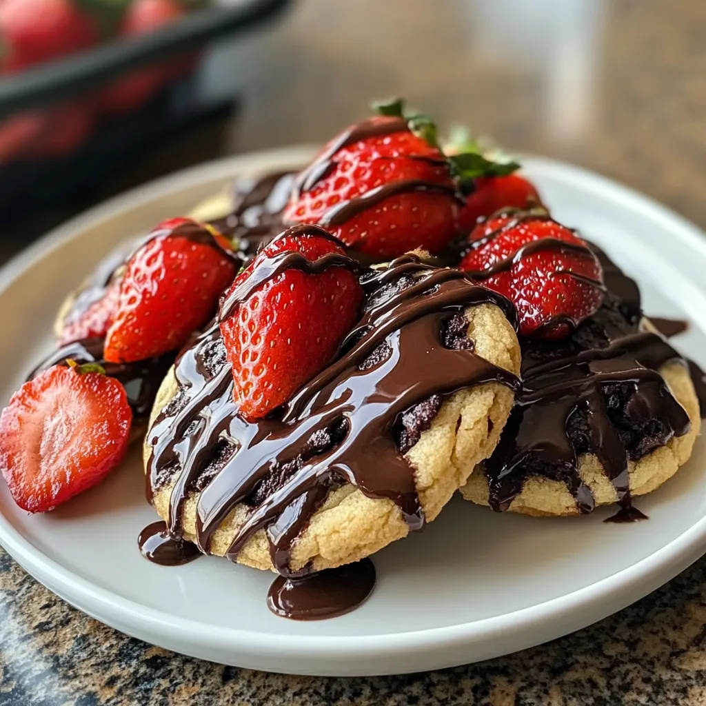Luscious Chocolate Covered Strawberry Cookies