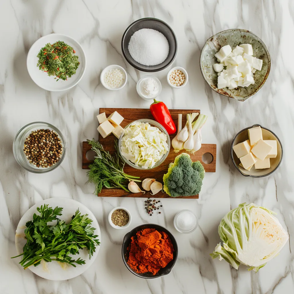 One-Skillet Stuffed Cabbage Casserole ingredients