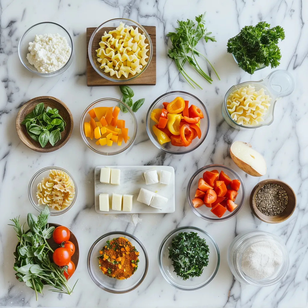 Vegetable Pasta Bake Recipe ingredients