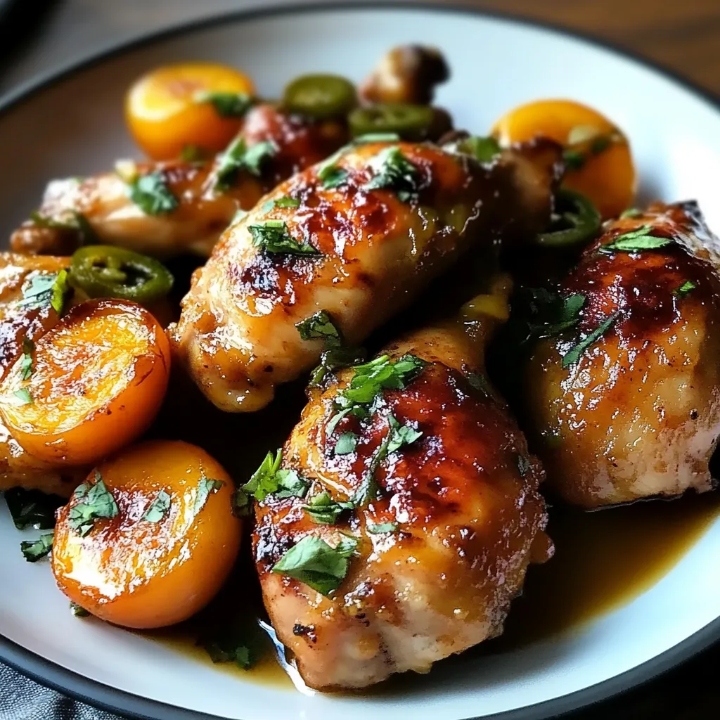 Zesty Jalapeno Peach Chicken: A Tempting One-Pan Wonder