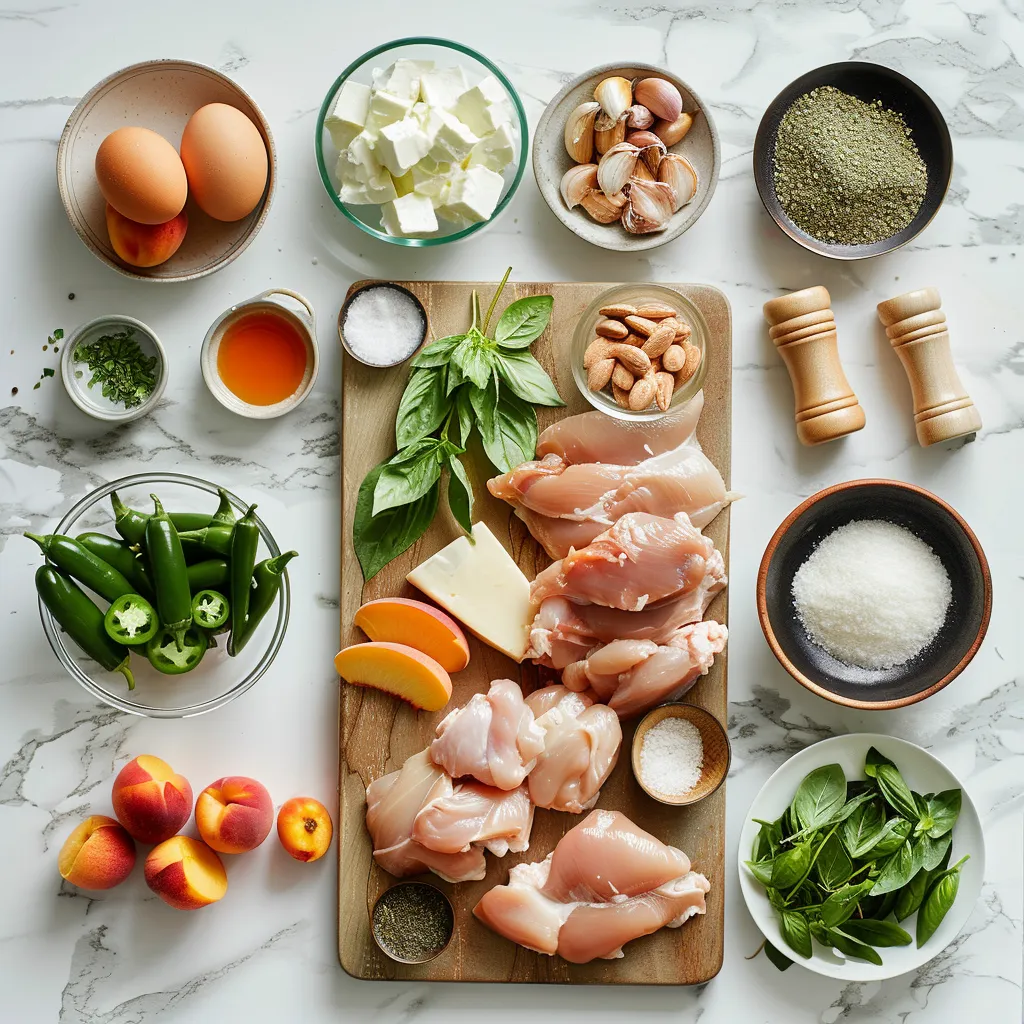Zesty Jalapeno Peach Chicken: A Tempting One-Pan Wonder ingredients