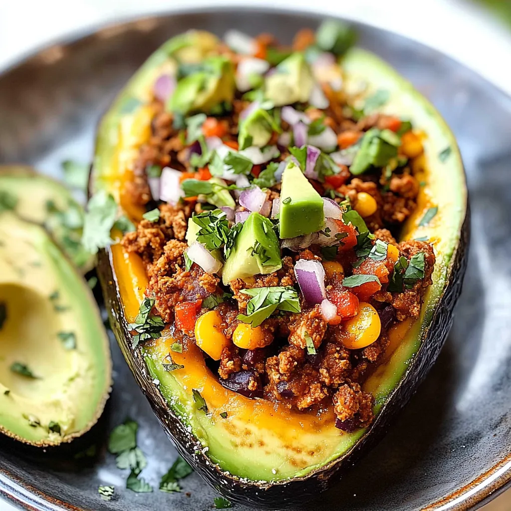Zesty Taco Stuffed Avocados