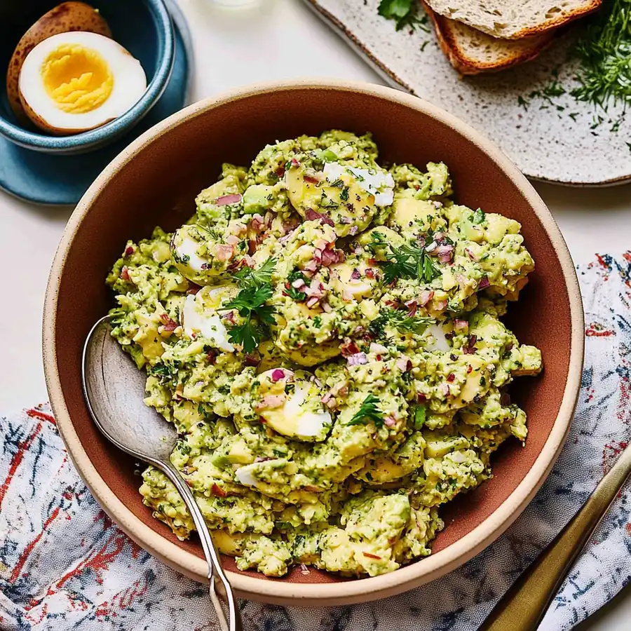 Herby Avocado Egg Salad - Fresh & Flavorful