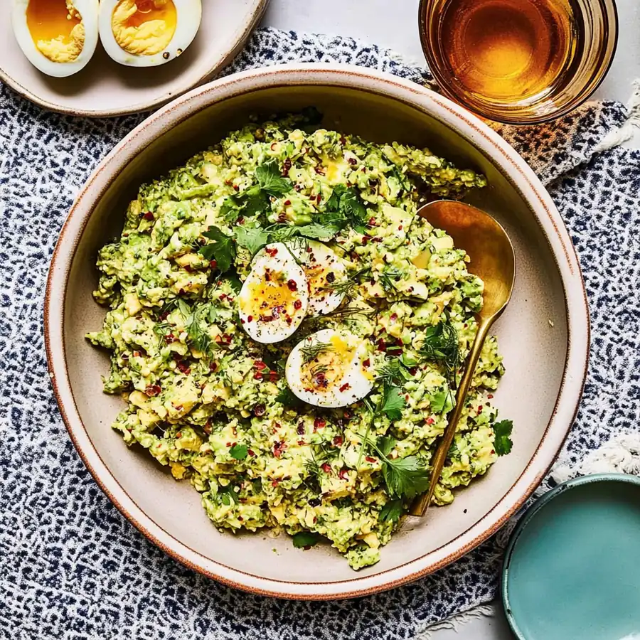 Herby Avocado Egg Salad - Fresh & Flavorful