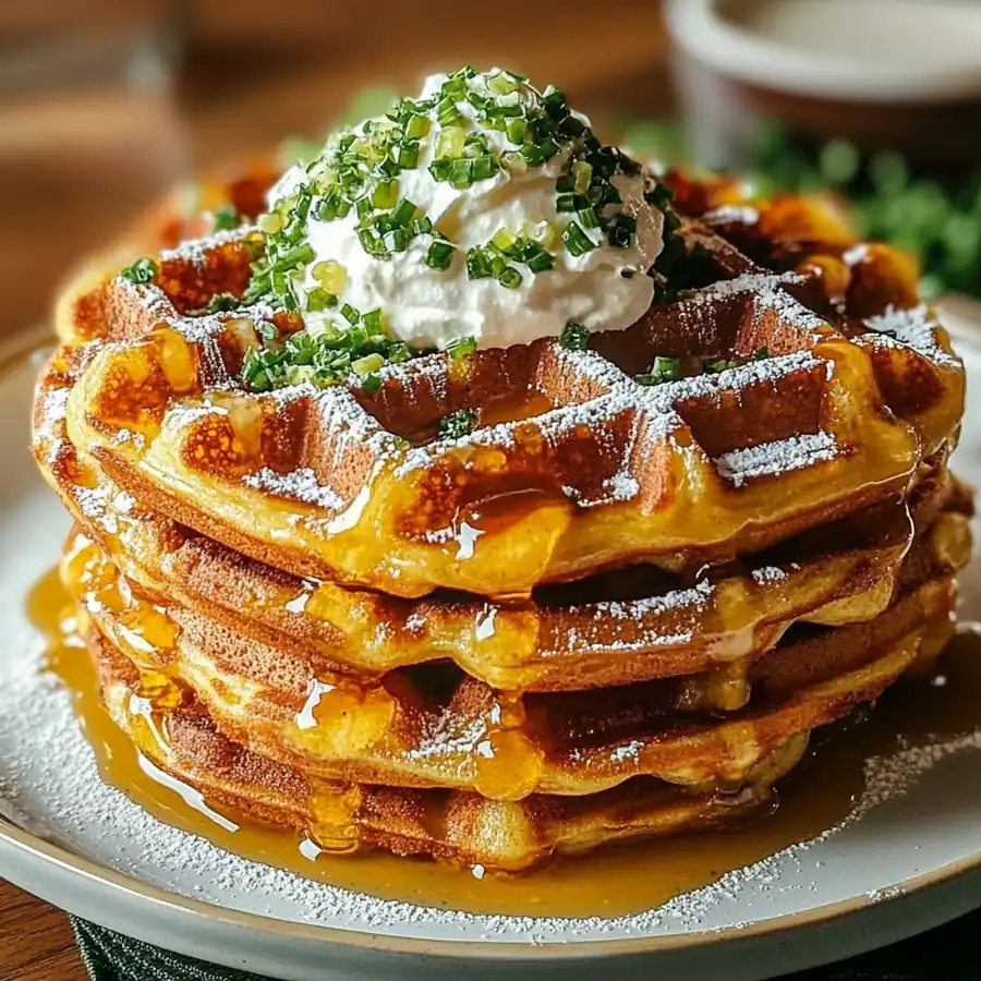 Amazing Savory Cornbread Waffles: Crispy, Sweet, and Irresistible Breakfast Treat —