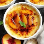 Unbeatable Coconut Oatmeal Crème Brûlée with Roasted Peaches Recipe — Ultimate Comfort Food Classic