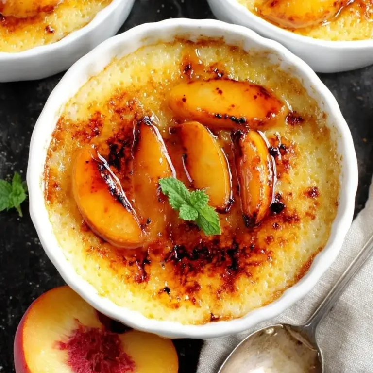 Unbeatable Coconut Oatmeal Crème Brûlée with Roasted Peaches Recipe — Ultimate Comfort Food Classic