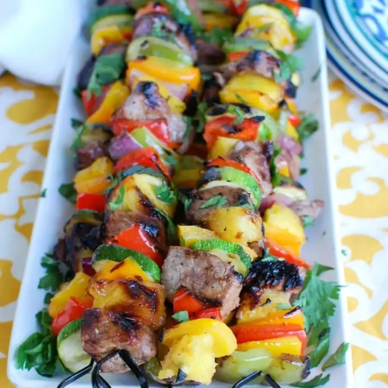 The Juiciest Grilled Hawaiian Steak Kabobs: A Tropical Feast in Every
