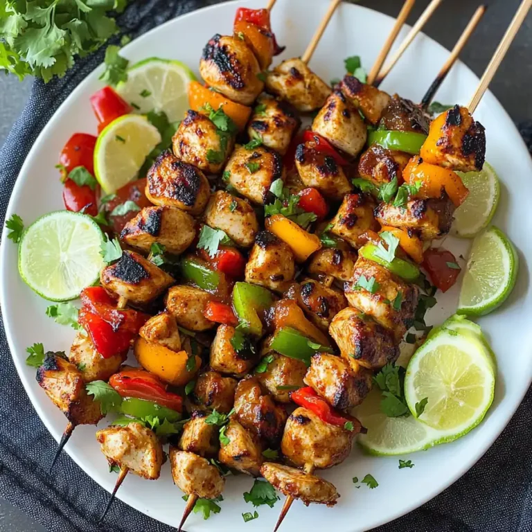Fajita Chicken Kabobs – Quick, Juicy BBQ Recipe