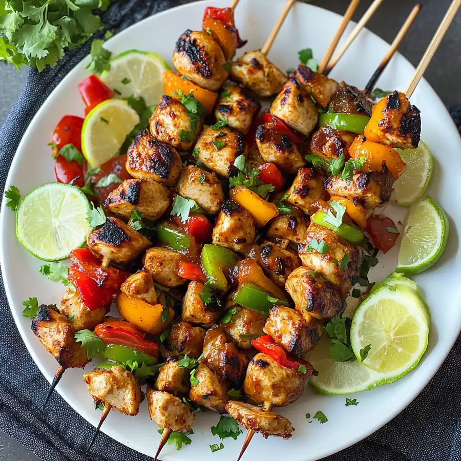 Fajita Chicken Kabobs – Quick, Juicy BBQ Recipe