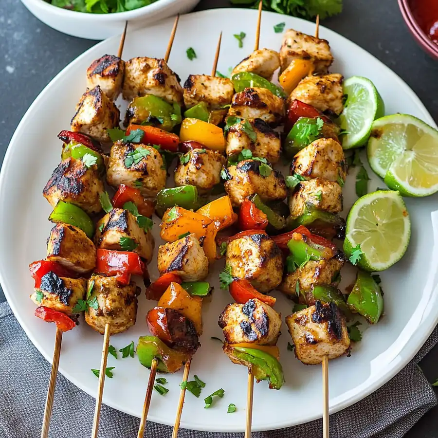 Fajita Chicken Kabobs – Quick, Juicy BBQ Recipe