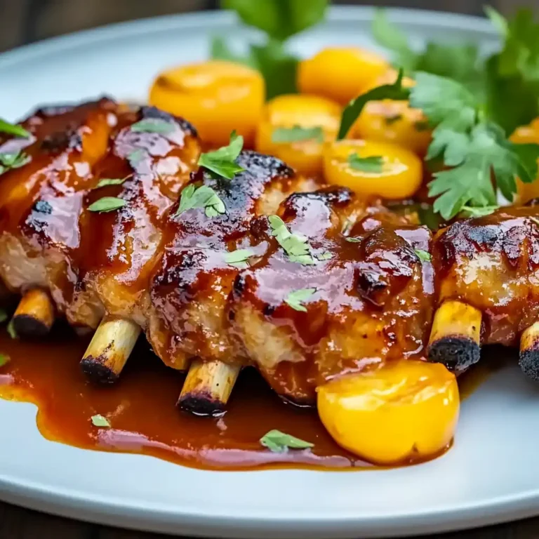 Tender Baby Back Ribs with Balsamic-Peach BBQ Glaze