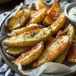 Crunchy Garlic Parmesan Potato Wedges—Fast & Flavorful Feast