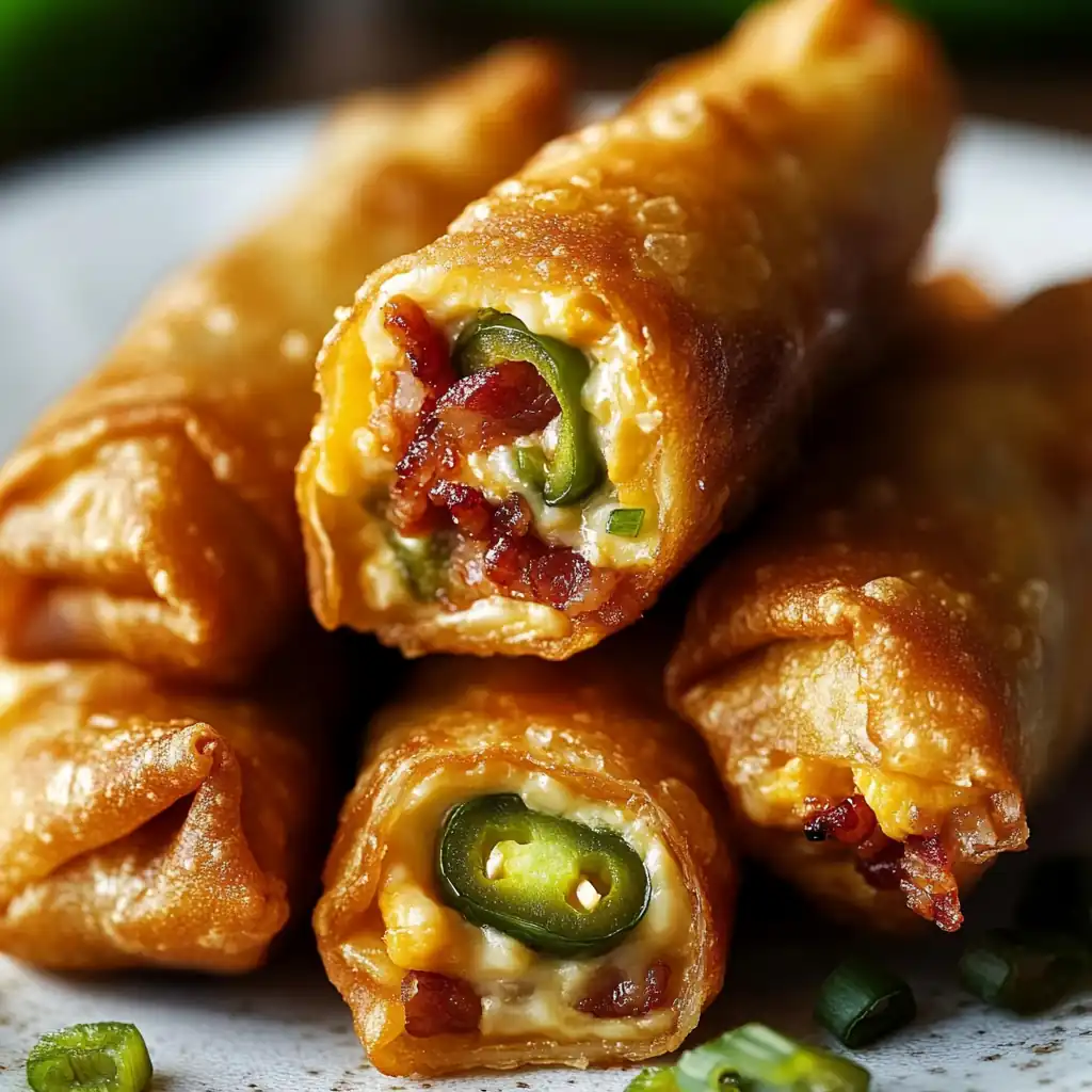 Sizzling Bacon Jalapeño Egg Rolls for Breakfast