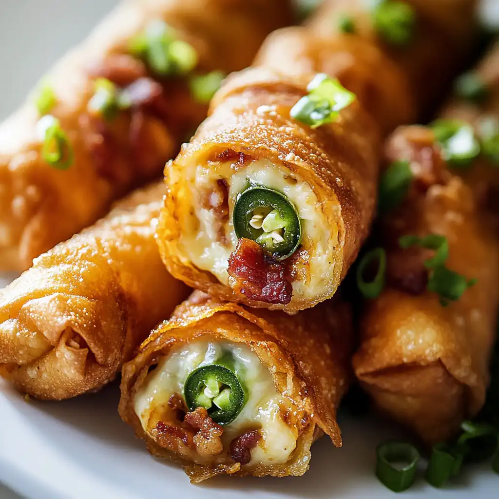 Sizzling Bacon Jalapeño Egg Rolls for Breakfast
