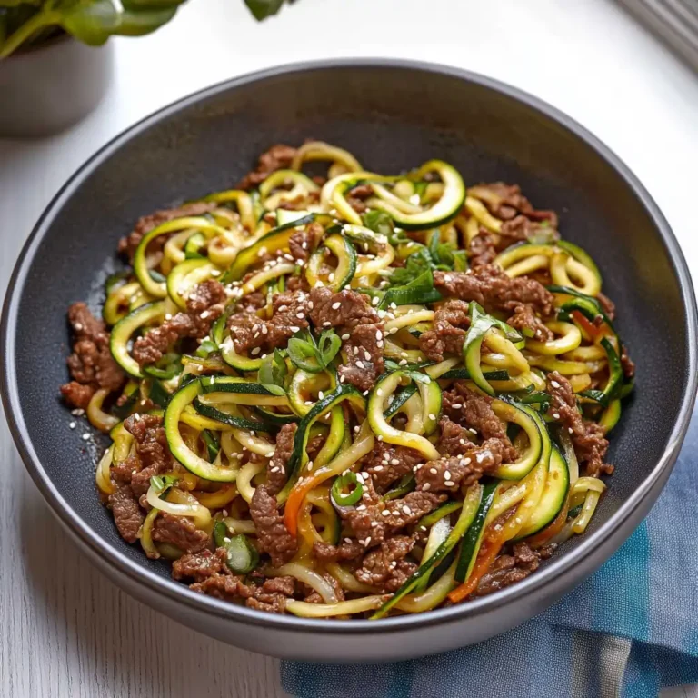 Savory Korean Beef Zucchini Noodles – Quick Low-Carb Delight