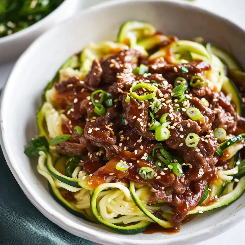 Savory Korean Beef Zucchini Noodles – Quick Low-Carb Delight