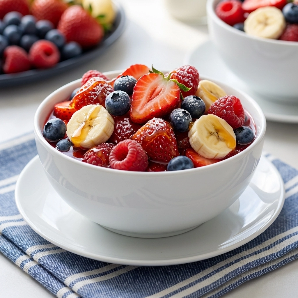 Festive 4th of July Fruit Salad — Red, White and Blue!