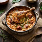 French Cassoulet Recipe with Turkey Confit Slow Cooker Style | Easy Slow Cooker Stew
